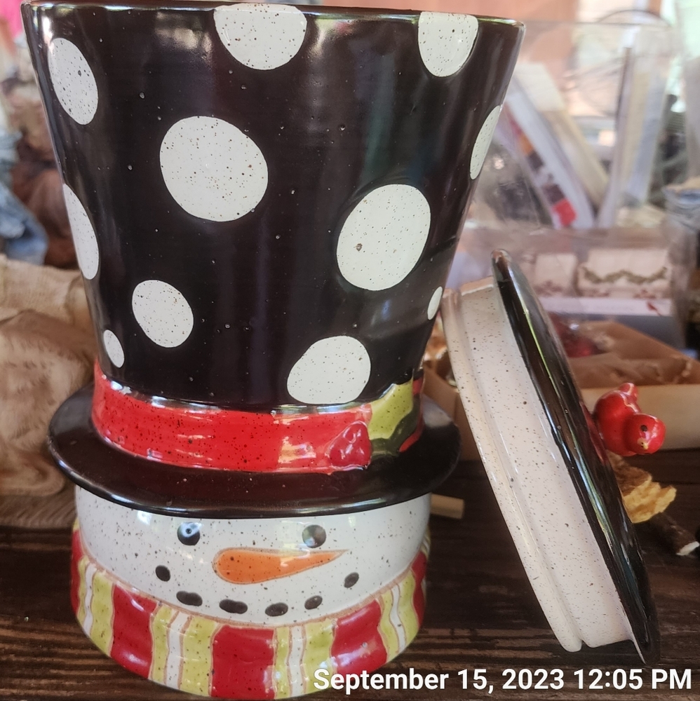 SNOWMAN COOKIE JAR